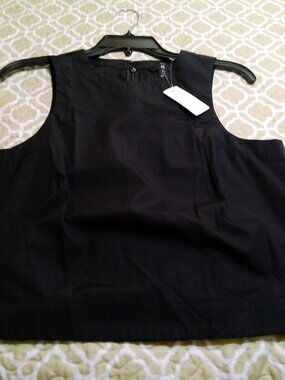 BANANA REPUBLIC SLEEVELESS BLACK BLOUSE SMALL T NEW